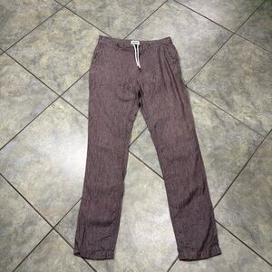 Taylor Stitch, Linen & Silk Drawstring Relaxed, Mens 32" Pants